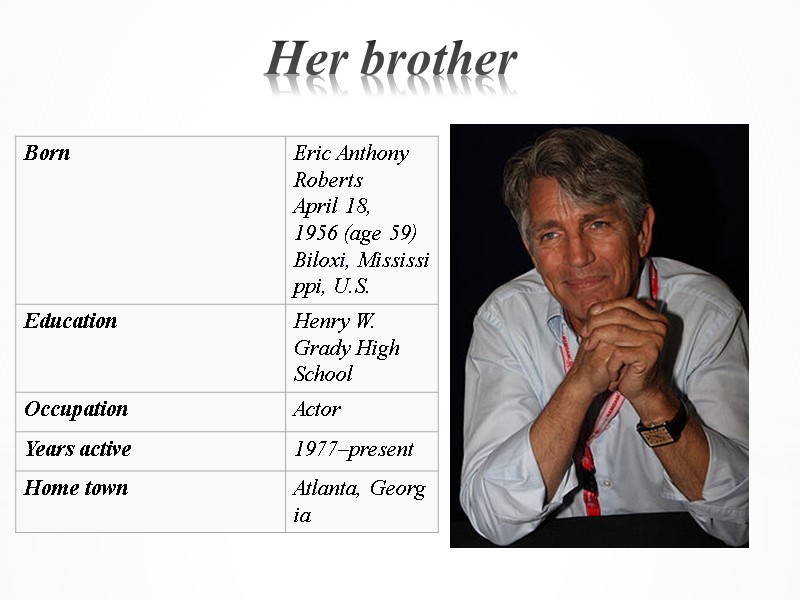 Her brother